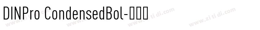 DINPro CondensedBol字体转换